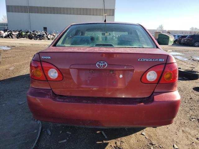 1NXBR32E34Z265935 - 2004 TOYOTA COROLLA CE RED photo 6