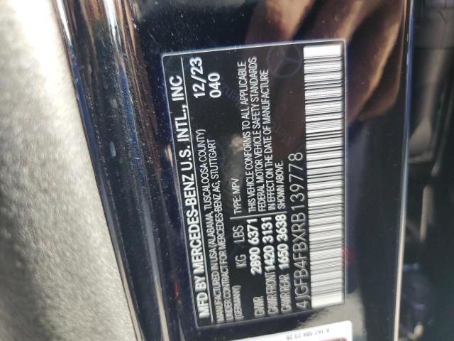 4JGFB4FBXRB139778 - 2024 MERCEDES-BENZ GLE 350 4MATIC BLACK photo 13