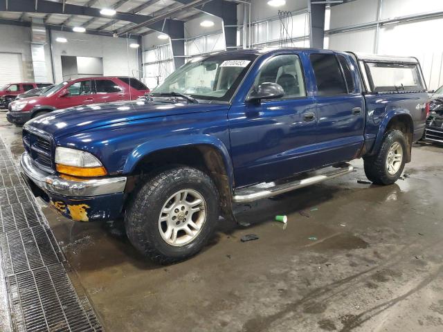 1D7HG38X83S296689 - 2003 DODGE DAKOTA QUAD SPORT BLUE photo 1