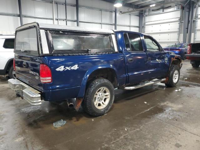 1D7HG38X83S296689 - 2003 DODGE DAKOTA QUAD SPORT BLUE photo 3