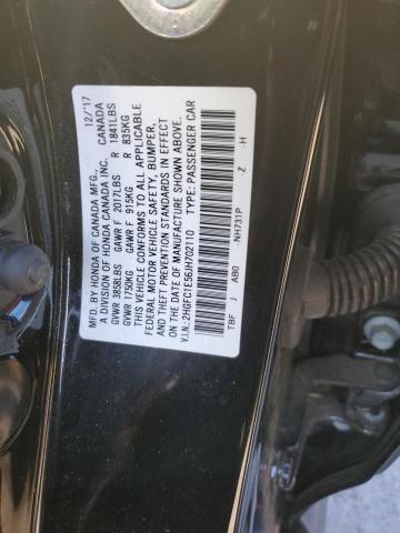 2HGFC1E56JH702110 - 2018 HONDA CIVIC SI BLACK photo 13