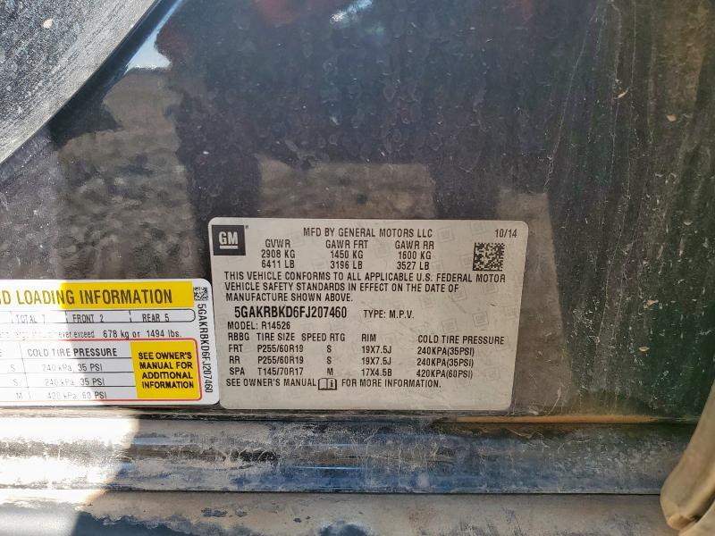 5GAKRBKD6FJ207460 - 2015 BUICK ENCLAVE BLACK photo 13