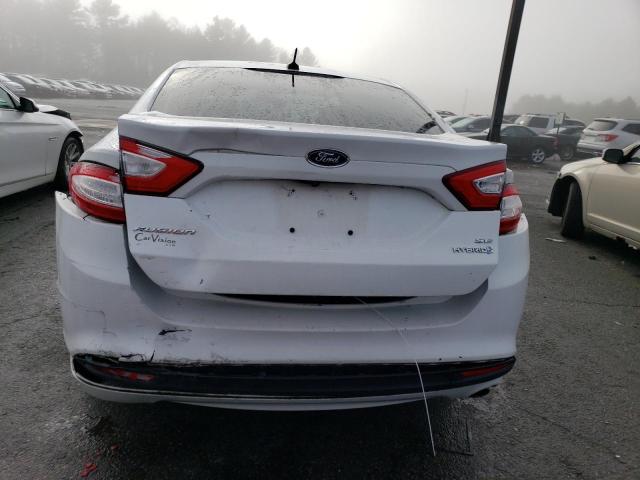 3FA6P0LU5FR307103 - 2015 FORD FUSION SE HYBRID WHITE photo 6