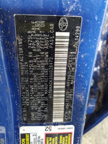 4T1DAACK3SU026472 - 2025 TOYOTA CAMRY XSE 蓝色 照片 12