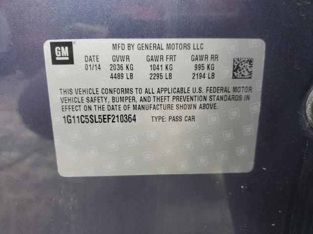 1G11C5SL5EF210364 - 2014 CHEVROLET MALIBU 1LT BLUE photo 13