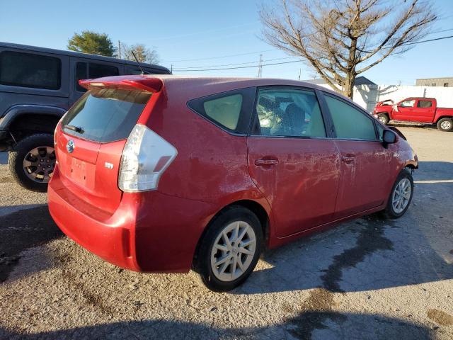 JTDZN3EU5EJ014192 - 2014 TOYOTA PRIUS V RED photo 3