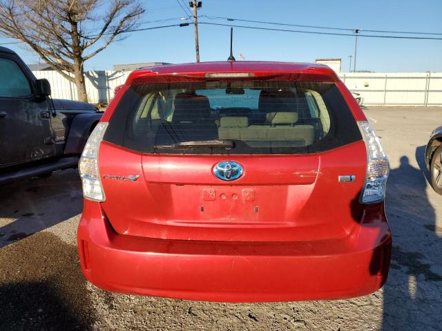 JTDZN3EU5EJ014192 - 2014 TOYOTA PRIUS V RED photo 6