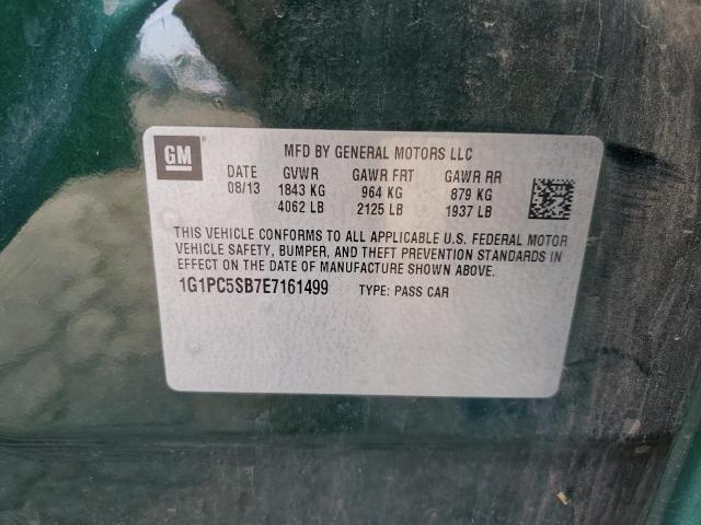 1G1PC5SB7E7161499 - 2014 CHEVROLET CRUZE LT 绿色 照片 12