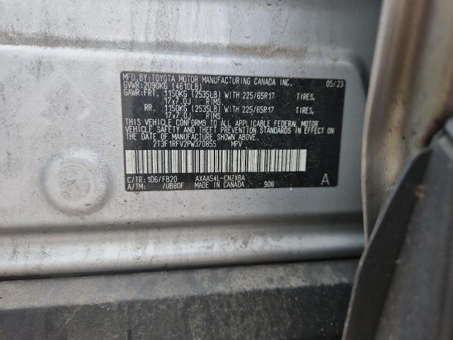 2T3F1RFV2PW370855 - 2023 TOYOTA RAV4 LE SILVER photo 13