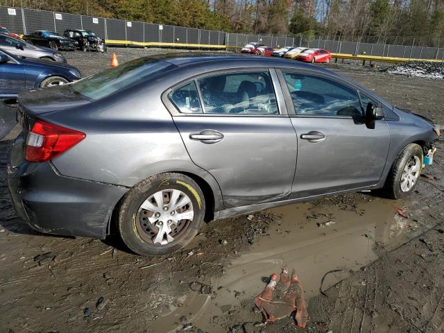 19XFB2F5XCE074783 - 2012 HONDA CIVIC LX GRAY photo 3