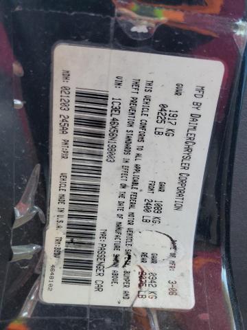 1C3EL46X56N198003 - 2006 CHRYSLER SEBRING BLACK photo 13