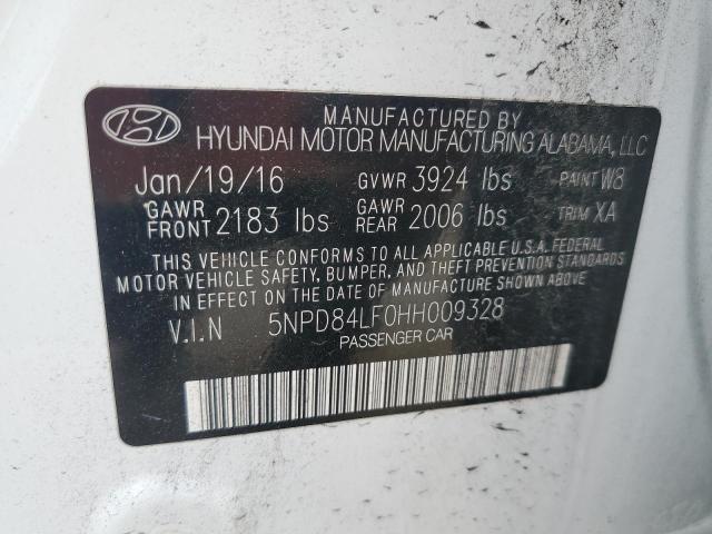 5NPD84LF0HH009328 - 2017 HYUNDAI ELANTRA SE WHITE photo 12