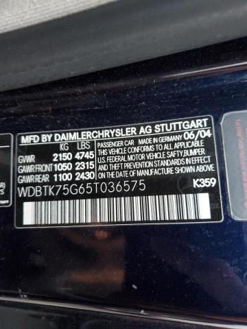 WDBTK75G65T036575 - 2005 MERCEDES-BENZ CLK 500 BLUE photo 13