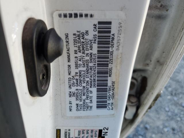 1NXBR32E45Z410515 - 2005 TOYOTA COROLLA CE 白色 照片 12