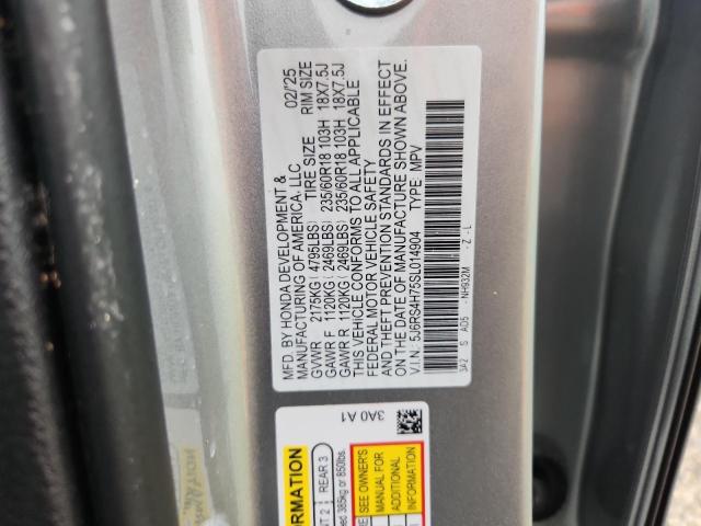 5J6RS4H75SL014904 - 2025 HONDA CR-V EXL SILVER photo 13