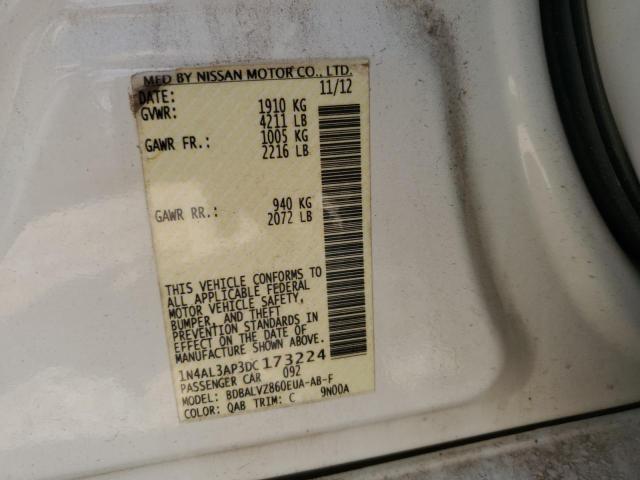 1N4AL3AP3DC173224 - 2013 NISSAN ALTIMA 2.5 Ağ foto 12