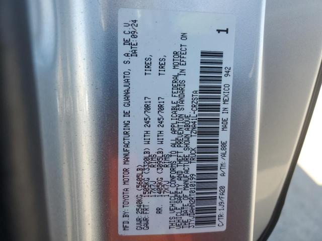 3TYJDAHN2RT010199 - 2024 TOYOTA TACOMA XTRACAB SILVER photo 12