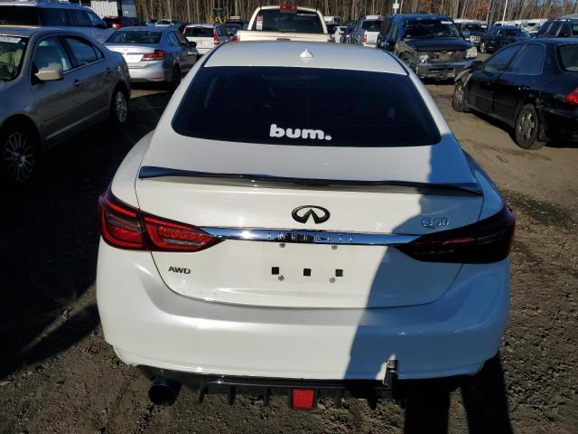 JN1EV7AR4JM433136 - 2018 INFINITI Q50 LUXE WHITE photo 6