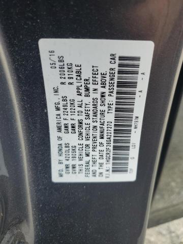 1HGCR2F36GA207370 - 2016 HONDA ACCORD LX 灰色 照片 13