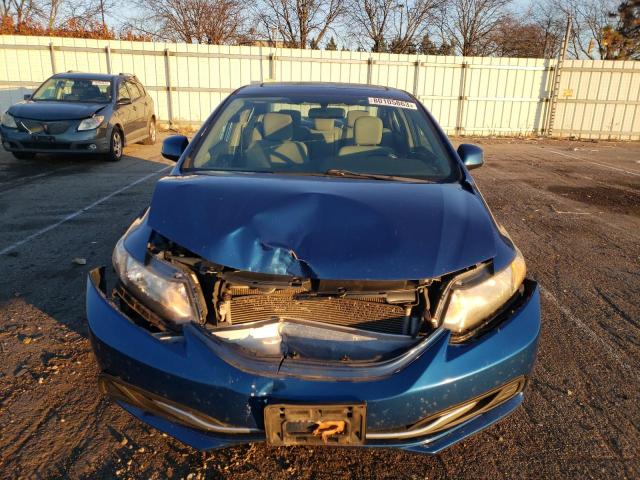 19XFB2F87DE072257 - 2013 HONDA CIVIC EX BLUE photo 5