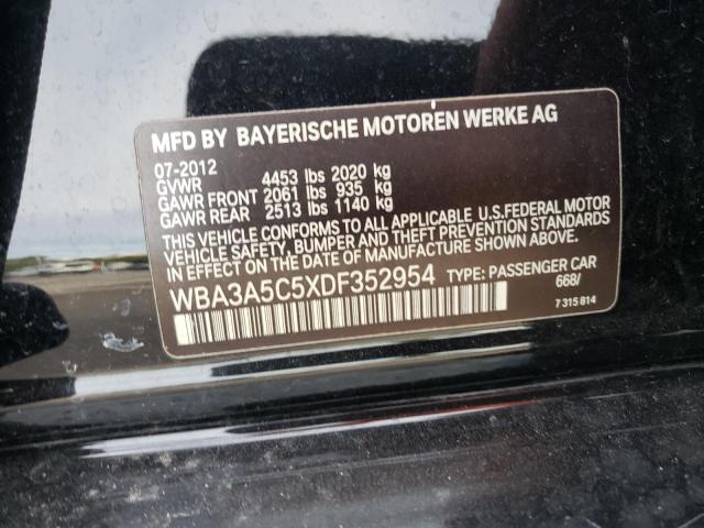 WBA3A5C5XDF352954 - 2013 BMW 328 I BLACK photo 12