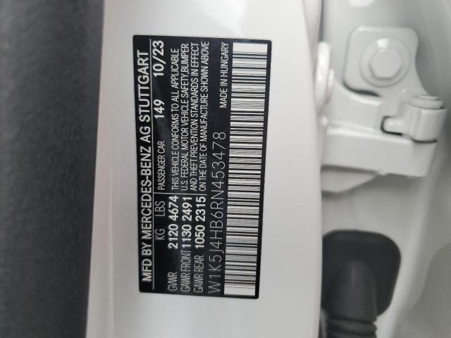 W1K5J4HB6RN453478 - 2024 MERCEDES-BENZ CLA 250 4MATIC WHITE photo 13