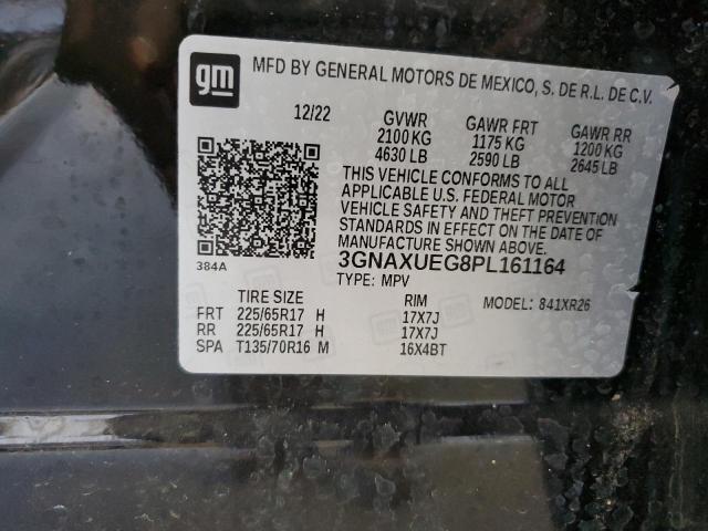 3GNAXUEG8PL161164 - 2023 CHEVROLET EQUINOX LT Чорний фото 14