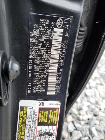 2T1BURHE6GC505557 - 2016 TOYOTA COROLLA L BLACK photo 13