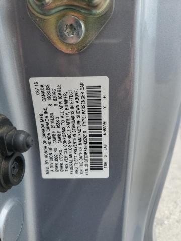 2HGFC3B34GH359210 - 2016 HONDA CIVIC EX SILVER photo 12