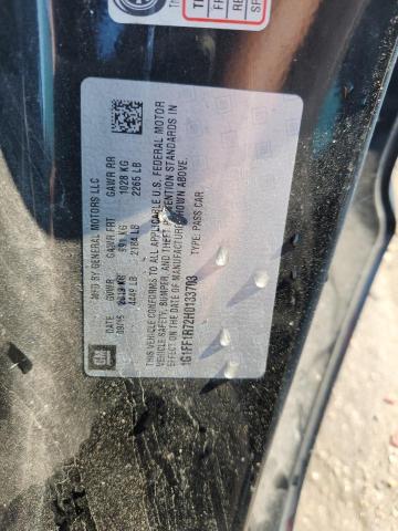 1G1FF1R72H0133703 - 2017 CHEVROLET CAMARO SS შავი ფოტო 12