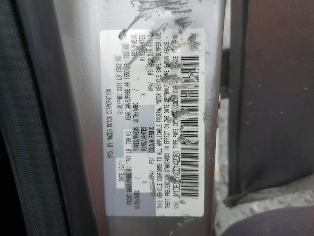 JM1DE1KYXC0142081 - 2012 MAZDA MAZDA2 SILVER photo 13