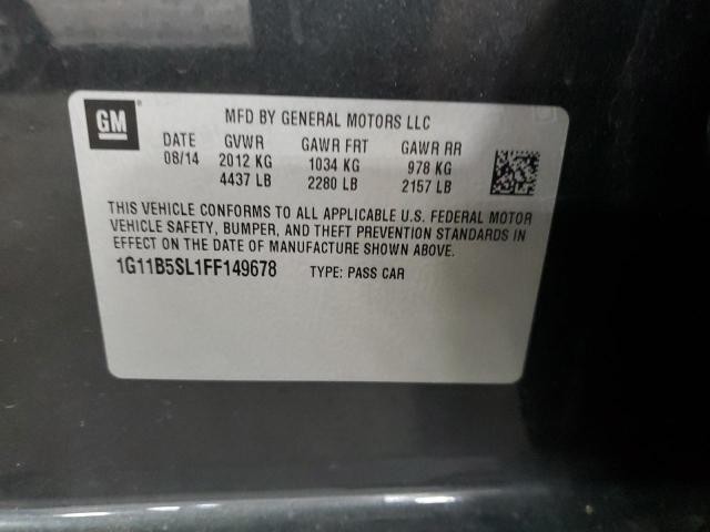 1G11B5SL1FF149678 - 2015 CHEVROLET MALIBU LS CHARCOAL photo 12