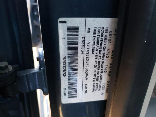 YV1MS382452063949 - 2005 VOLVO S40 2.4I GRAY photo 12