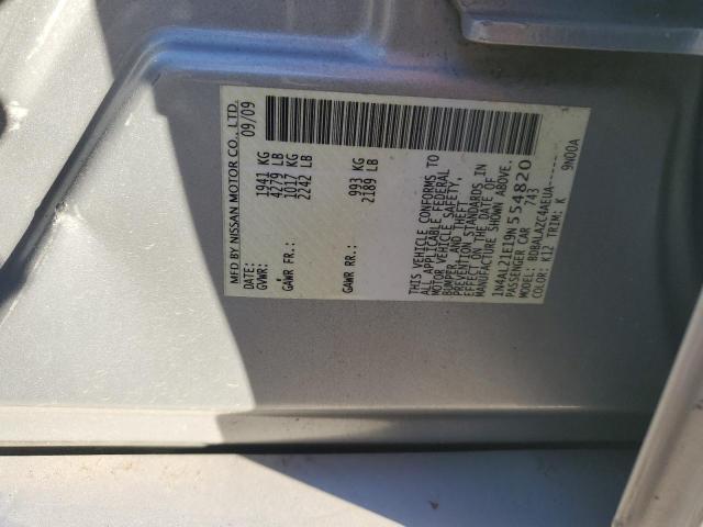 1N4AL21E19N554820 - 2009 NISSAN ALTIMA 2.5 SILVER photo 12