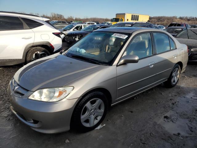 2HGES26775H570842 - 2005 HONDA CIVIC EX SILVER photo 1