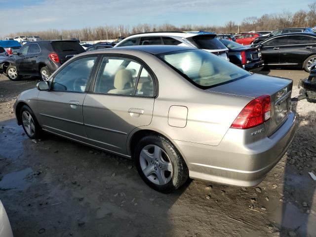 2HGES26775H570842 - 2005 HONDA CIVIC EX SILVER photo 2