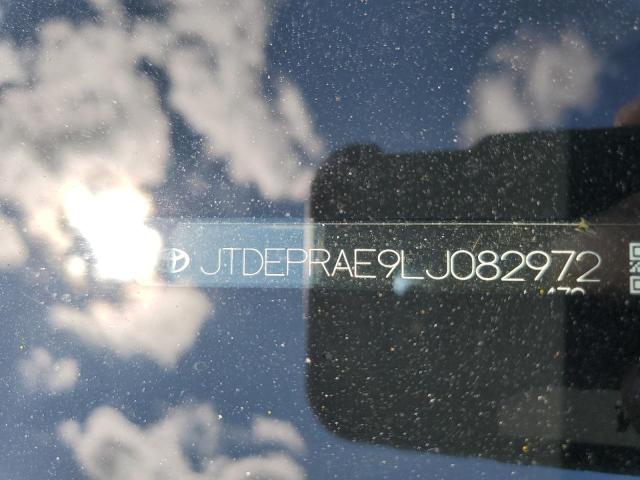 JTDEPRAE9LJ082972 - 2020 TOYOTA COROLLA LE BLACK photo 12