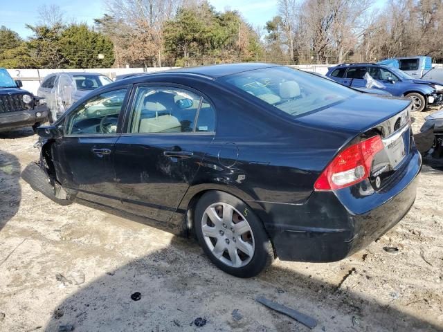 2HGFA16539H368019 - 2009 HONDA CIVIC LX BLACK photo 2