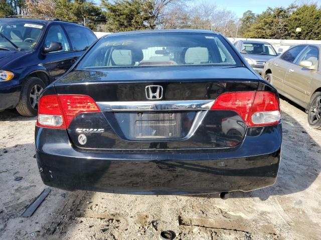 2HGFA16539H368019 - 2009 HONDA CIVIC LX BLACK photo 6