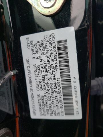 19UUB1F65KA002743 - 2019 ACURA TLX TECHNOLOGY BLACK photo 13