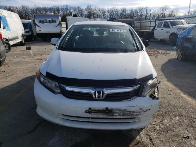 2HGFB2F56CH326552 - 2012 HONDA CIVIC LX WHITE photo 5