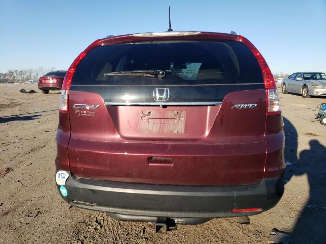 5J6RM4H71EL117705 - 2014 HONDA CR-V EXL BURGUNDY photo 6