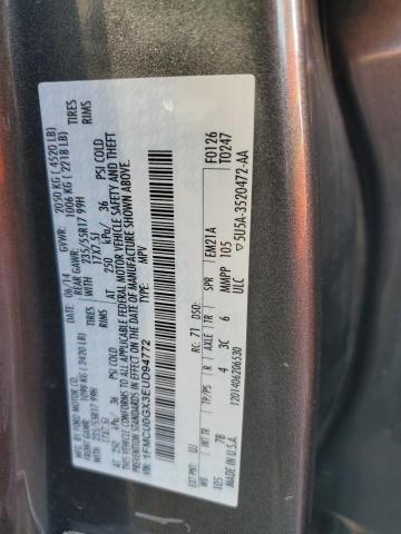 1FMCU0GX3EUD94772 - 2014 FORD ESCAPE SE ნაცრისფერი ფოტო 13