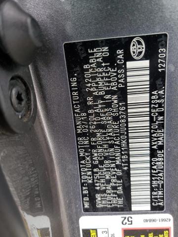 4T1B11HK0JU083761 - 2018 TOYOTA CAMRY L GRAY photo 12