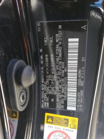 5TDKZRFH2KS574745 - 2019 TOYOTA HIGHLANDER SE BLACK photo 13