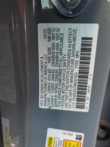7FARS3H72RE001433 - 2024 HONDA CR-V EXL SILVER photo 13