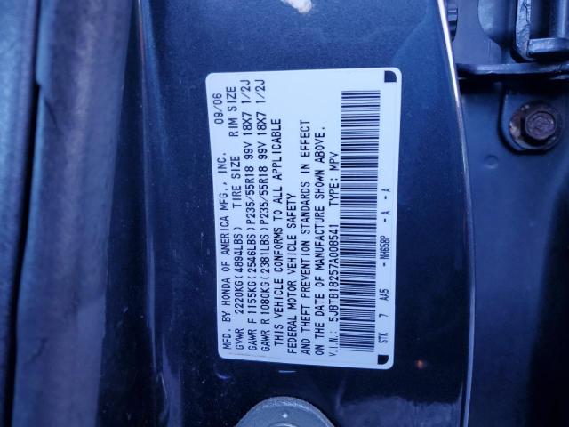 5J8TB18257A008541 - 2007 ACURA RDX GRAY photo 13