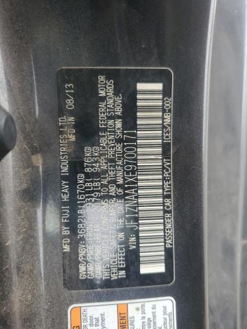 JF1ZNAA1XE9700171 - 2014 TOYOTA SCION FR-S GRAY photo 12