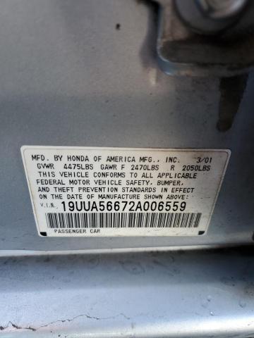 19UUA56672A006559 - 2002 ACURA 3.2TL SILVER photo 12