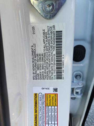 1HGCY1F26PA004158 - 2023 HONDA ACCORD LX WHITE photo 12